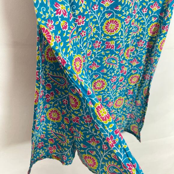 Avaasa Paisley Print Blue Tunic/Dress Size S - Picture 9 of 11